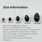 130pcs 6x8mm Teardrop Crystal Glass Beads for Jewelry Making, Faceted Vertical Hole Teardrop Glass Spacer Beads for Wind Chimes Bracelet Earring Necklace DIY Craft(Violet)