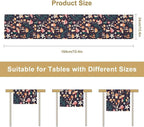 Mushroom Table Runner,Retro Forest Plant Table Cloth Farmhouse Kitchen Dining Table Decoration for Home Party Decor 13x60 Inch