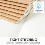 feela 8 Pack Unlined Kraft Paper Notebooks, Blank Journal Note Pad for Drawing Writing, Small Sketchbook Travel Journal Bulk for Women Kids Students Office School Supplies, A5, 60 Pages, 8.3” X 5.5”