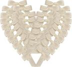 50pcs 1-1/2" Mini Satin Ribbon Bows Without Twist Ties for Crafts Gift Wrapping Packing Christmas Decoration (1.5"-Ivory)