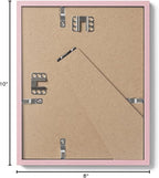 Opposite Wall - 8x10 in - Real Wood Pink Picture Frame - Lightweight, Versatile & Shatterproof - Wall Hanging & Tabletop Photo Frame - Office, Gallery & Home Decor