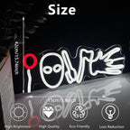 Horror Movies Love Neon Signs For Wall Decor, LED Neon Light for Movie Night Party Gothic Led Light Up Signs for Room Bar Man Cave Movie Night Party Halloween Decorations Gifts