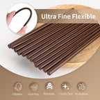 MATUFF Brown Hot Glue Sticks Mini 0.27" x 5.9 inches, Hot Melt Mini Colored Glue Sticks for All Temperature Mini Glue Guns, for DIY Craft Arts and Wedding Cards, Stamp Sealing, Bulk hot Glue 60 Pack