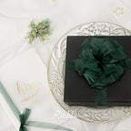 Ribbli Spruce Green Organza Ribbon,1 Inches x Continuous 50 Yard, Green Sheer Ribbon for Gift Wrapping,Cookie Wrapping,Wedding Decoration,All Crafting and Sewing