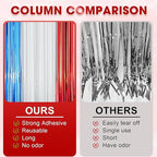 2 Pack Red White and Blue Foil Fringe Backdrop Curtains, Tinsel Streamers Party Decorations, Fringe Backdrop for Patriotic, Memorial Day, 4th of July, Independence Day