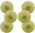 BARTHEW Yellow Hanging Paper Fans,Yellow Accessories Paper Decorations for Party,Color Party Decorations,Bee Themed Classroom Decor,16in Hanging Paper Fans 30 Color DIY Set （Light Yellow）