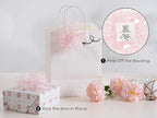 HUIHUANG Pink Bows for Gift Wrapping Pink Curly Gift Bows 5 inch x 8 Counts Self-Adhesive Curly Ribbon Bow for Presents, Paper Bag, Baby Shower Favors, Wrapping Accessories, Party Decor