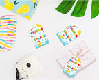 50pcs Pool Party Thank You Tags, Splish Splash Favor Tags for Summer Beach Ball Themed Birthday and Baby Shower Party Gift Wrapping Decoration (Splash)