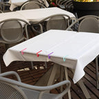 uxcell 8 Pack Tablecloth Clips, Stainless Steel Table Cloth Cover Clamps, 2.95" x 1.77" Windproof Holder Clips for Home Party Picnic Wedding Camping Dining Tables, White