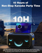 Ikarao Karaoke Machine for Adults, with Lyrics Display Built-in 13.3" Screen, Truly All in One Karaoke Machine with 2 Wireless Microphone (Hidden & Self Charging), 460W Bluetooth Speaker for Party, TV