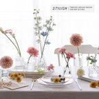 24pcs Glass Bud Vase Set, Small Clear Flower Vases for Centerpieces in Bulk, Mini Vintage Vase for Wedding, Home,Table Decoration