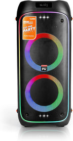 The Platinum DK65 Bluetooth Party Speaker, Karaoke Machine for Adults with 2 Wireless Microphones and Powerful bass & subwoofer, RGB Lights, Features Over 23k Songs for Outdoor & Home