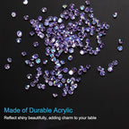 PATIKIL 14000Pcs Wedding Table Scatter Confetti Crystals 3mm Acrylic Diamonds Vase Fillers Gems for Table Centerpiece Decorations Bridal Shower Party, Purple AB
