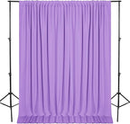 DWCN 10x10 FT Backdrop Curtains for Parties, Photography Backdrop Drapes with Rod Pockets for Wedding Decorations Stage Birthday Family Gatherings, 2 Panels 5ft x 10ft, Lavender