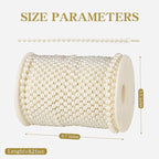 82 Feet Crafts Faux Pearl Roll 6mm Pearl Garland for Wedding Centerpiece Backdrop Christmas Tree and Flowers Decoration DIY (Ivory)
