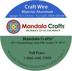 Mandala Crafts 16 Gauge Anodized Aluminum Craft Wire for Jewelry Making - 100 FT Colored Flexible Violet Wire - Bendable for Bonsai Armature Crafting Sculpting