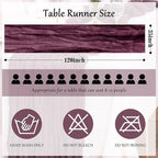 Cheesecloth Table Runner 10FT (35x120 Inch) - 10 Pack Dusty Purple Boho Gauze Fabric Cheese Cloth Table Runner Rustic Sheer Table Runners Cheesecloth for Wedding, Bridal Shower, Birthday Party Decor