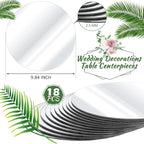 Tuanse 18 Pcs Round Mirror Candle Plate Set Round Trays Circle Centerpieces for Tables Mirror Plate Party Tiles for Wedding Decor Crafts Christmas Decorations(10 Inch)