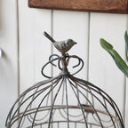 Rustic Farmhouse Metal Planter Holder Vintage Birdcage Distressed Deractive Plants Stand for Wedding Decor Party Centerpieces Garden Home Patio Outdoor Indoor Decor