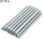 uxcell 20pcs Hot Glue Sticks for Glue Gun 11mm/0.43-inch x 6-inch Mini Hot Melt Adhesive Glue Stick Glitter Silver