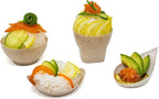 50 Pack Eco-Wheat 3 oz. Asian-Style Mini Wheat Plastic Bowl for Appetizer Bowls Wheat Plastic Small Disposable Dessert Bowls Professional-Grade Recyclable Wheat Straw Mini Dessert Cup CMJJ