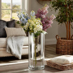 Glass Vase Cylindrical Vase for Tabletop Decoration, Candle Glass Vase, Pebble Vase for Party, Wedding, Banquet Decoration (42, 5.9+5.9+7.9+7.9+10+10+11.9inch)