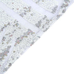Efavormart 72" Silver Sparkly Sequin Geometric Tulle Square Table Overlay
