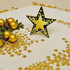 Gold Star Confetti - 60g (2.11OZ) Shiny Gold Table Confetti for Weddings, Parties, Celebrations – Biodegradable Glitter Star for Tables, Cards, Photo Backdrops