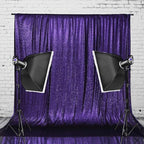 Eternal Beauty Purple Sequin Backdrop, 20x10 Ft Halloween Glitter Background Curtains for Shimmer Photography Party Wedding Birthday Back Drop Decor