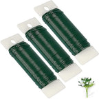 Green Floral Wire 3 Pack 117 Yards 22 Gauge Flexible Paddle Wire for Crafts Christmas Wreaths Tree,Garland and Floral Arrangements