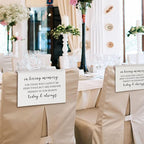 In Loving Memory Wedding Sign, Reserved Memorial Chair Signs Pew Cloths Seating Placeholder, Wedding Decorations for Reception Event Celebrations (2 Pcs, today & always)