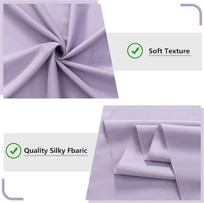 MYSKY HOME 10ft x 7ft Curtains Backdrop Curtains for Parties Light Purple Background Curtains Drapes Wedding Curtains Stage Curtains Rod Pocket Drapes Backdrop for Baby Showers, 5ft x 7ft, 2 Panels