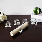 Crystal Napkin Rings, Elegant Dining Table Holders for Formal & Casual Dining, Wedding Reception, Holiday Table Setting, 12 Pack