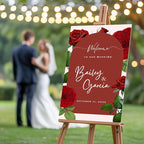 Custom Weddings Reception Signs for Bride & Groom, Personalized Welcome Wedding Sign for Celebration Decor, Custom Entrance Sign Canvas, Wall Art for Bridal Party, Engagement