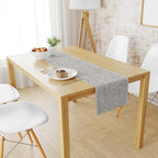 Snycler Table Runner Boho Table Runners Vintage Elegant Farmhouse Table Center Linen Decor for Home Dining Party Entrance (13x108 Inch) Gray