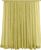 10FT x10FT Champagne Metallic Sheer Spandex Backdrop, 1 Panel Glitter Photography Background, Stretchy Spandex Fabric for Wedding, Party, Baby Shower, Photo Booth Decor