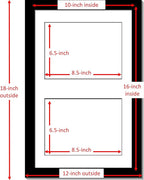 Creative Picture Frames 10X16Bk-W Black Vertical Double Diploma Frame With 2 Opening White Matting | Holds 2-6X8-Inch Documents With Installed Wall Hanger (White Mat-Vertical Black Frame, 7X9)