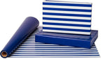 American Greetings Reversible Wrapping Paper Jumbo Roll for All Occasions, Navy and Stripes (1 Roll, 175 sq. ft.)