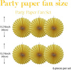 Yellow Birthday Decorations,DIY Yellow Paper Fans Hanging Decoration ,Party Supplies Party Fans 16in, Wedding Graduation Events Accessories 30 Color DIY Set （Yellow）