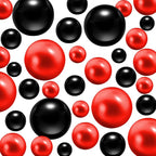 300Pcs Pearl Vase Filler, Red Black No Hole Faux Pearl Beads for Centerpieces Vases, Candle Centerpieces, Wedding Birthday Party Home Decor 8/10/14/20mm
