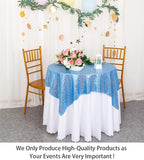 ShinyBeauty Small Tablecloth Square 36x36-Inch Baby Blue Sequin Tablecloth Glitter Table Cover Overlay Square Light Blue Wedding Table Cloths Sequin Fabric Tablecloth for Round Table Birthday Baby