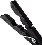 Juvale Wooden Clothespins - Indoor Laundry Hanging & Laundry Clips - Wooden Clothes Pins for Crafts & Photo Clips - Strong Spring Grip & Mini Clothespins - Pack of 100, 4 in, Black