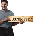 Custom Sign, Custom Street Sign, 11 Font Colors, 13 Font Styles, 4 Hole Options, 22 Sizes, 6x24 Inches, Rust Free DiBound, Fade Resistant, Made in USA by My Sign Center (Vintage)