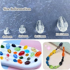 100pcs 8x12mm Teardrop Crystal Glass Beads Vertical Hole Faceted Glass Teardrop Spacer Beads for Bracelets Necklace Earring DIY Jewelry Making Craft(Transparent)