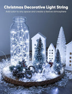 Minetom 12 Pack Fairy Lights Battery Operated String Lights, 8 Modes & Timer, 7ft 20LED Waterproof Silver Wire Twinkle Lights, Firefly Starry Moon Lights for Mason Jars DIY Christmas Wedding