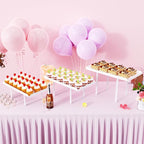 3 Pieces Cupcake Stand Holder, White Acrylic Dessert Table Display Set with Iron Support Legs for Birthday Candy Bar Décor Weddings, Parties Events