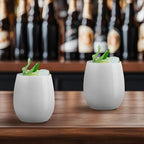 Smarty Had A Party 12 oz Wine Glasses Pack of 64 White Stemless Plastic Glasses, Unbreakable Disposable Drinkware for Parties and Events
