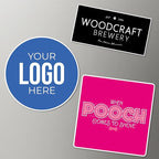 Big Dot of Happiness Custom Logo Magnets, Personalized Fridge Cutout Magnets for Businesses, Events, or Branding, Magnetic Pictures for Kitchen & Home Decor - Set of 12