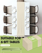 Pureegg Ivory Plastic Table Runners - 10 Pack, 14'' x 108'', Water Resistant & Disposable Cream Centerpiece Decorations for Table Cloth, Wedding, Birthday, Holiday, Baby Shower, Beige Home Decor