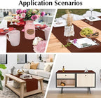 2 Pack Chocolate Small Short Table Runner 12 x 48 Inch Solid Color Runners Coffee Table Dresser for Daily Party Home Decoration